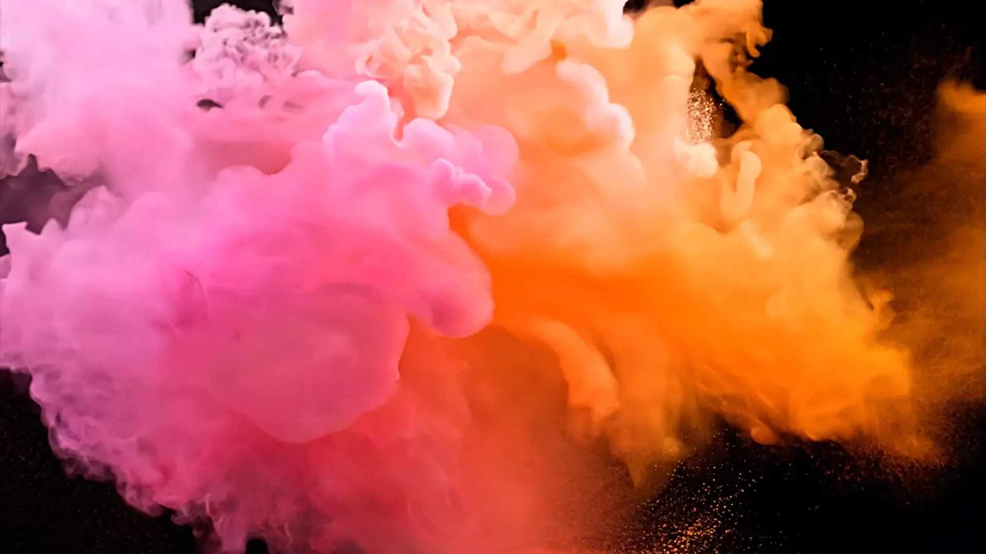 Vibrant Pink and Orange Smoke Burst Overlay for Logo Animation